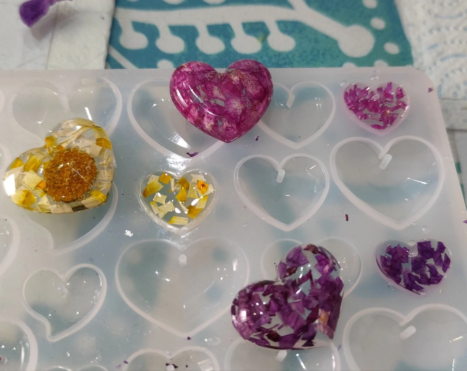 Boucles d'oreilles #fleur naturelle #CŒUR – photo 10